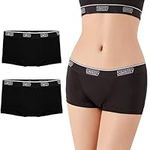 Bambody Absorbent Boy Short: Period Protection Underwear for Women and Teens - 2 Pack: Black - X-Small