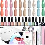 Gel Nail Kit, Phoenixy 10 Colours Soak off Nail Polishes Starter Kit with 36W U V Nail Lamp 8ML Gel Nail Polish Set Nail Kit Gift Set for Women