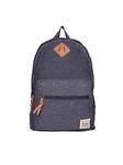 ASTRID Blue Cotton Canvas Girls Backpack Medium Size