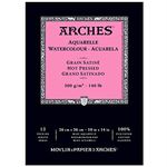 Arches 400014958 Watercolor Pad, Hot Press, 10" x 14"