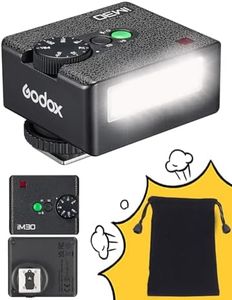 Godox Flash Godox iM30 Mini Flash - Camera Flash GN 15, 7 Power Levels, IM 30 Mini Manual Flash for Canon/Sony zv1/Sony zve10 /Ricoh gr3/Nikon/Fuji f1-230 Full-Power Flashes/6500K±200K/3.6S Recycle