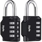 Diyife Combination Padlock, [2 Pack] 4 Digit Locker Lock Weatherproof Lock Outdoor Combination Lock for School Gym Locker,Toolbox, Fence, Hasp, Cabinet(Black)