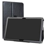 MediaPad M5 Lite Case,LiuShan PU Leather Slim Folding Stand Cover for 10.0" Huawei MediaPad M5 Lite 10-Inch Android Tablet PC,Black