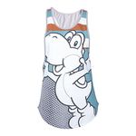 NINTENDO Super Mario Brothers Girls Yoshi Vest Top (Large, White/Green)