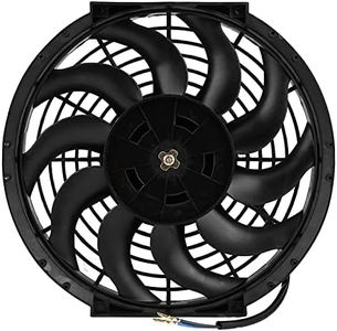 Ventilador eléctrico universal para motor, ventilador de refrigeración de 12 pulgadas, 80 W, kit con 10 hojas, accesorios de montaje para automóviles
