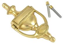 Merriway BH05676 Georgian Urn Style Polished Brass Door Knocker, 150 mm