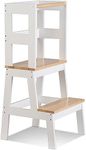 Little Nation Oscar Learning Kitchen Helper Tower Stable and Safe Smart Design - Multi-use Step Stool