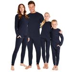 CityComfort Christmas Matching Family Pyjamas for Men Women Teenagers Kids Toddlers Cotton PJs 2 Piece Set Long Top and Bottoms Couples (Navy Kids, 5-6 Years)