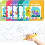 THE TWIDDLERS - 24 Pack 6 Themes Bulk Mini Coloring Books for Kids Ages 3+, Includes Farm & Wild Animals, Birds, Sea, Crawlies - Dinosaur Coloring Book Party Favor, Classroom Activity Books