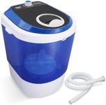 Pyle Upgraded Version Portable Washer - Top Loader Portable Laundry, Mini Washing Machine, Quiet Washer, Rotary Controller, 110V - For Compact Laundry, 4.5 Lbs. Capacity, Translucent Tubs - PUCWM11