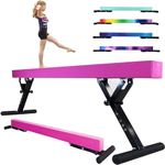 FC FUNCHEER Adjustable balane Beam for Kids - 8FT Gymnastics Beam - high and Low Floor Beam for All Gymnastic Levels-Professional Gymnastic Equipment for Home and Gym Center