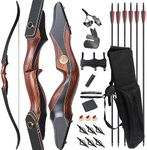 TOPARCHERY 60 inch Bow and Arrow Se