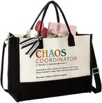 Embroidery Thank You Gifts for Women, Boss, Coworker, Manager, Office, Teacher, Nurse - Chaos Coordinator Gifts, Boss Lady Gifts - Boss Day Gifts, Boss Day Gifts for Women, Birthday Gifts - Tote Bag