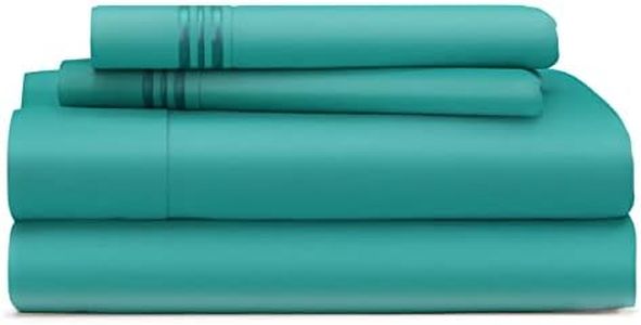 Cosy House Collection Full Size Bed Sheets - White Luxury Sheet Set - Deep Pocket - Super Soft Hotel Bedding - Cool & Wrinkle Free - 1 Fitted, 1 Flat, 2 Pillow Cases - Full Sheets - 4 Piece