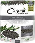 Organic Traditions Dark Chia Seeds - 454 Grams/ 16 Ounces