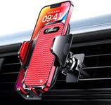 VANMASS [Upgraded] Car Vent Phone Holder Mount Compatible for iPhone 13 Pro Max 12 11 X Xr Xs 8 7 Plus Mini Se Android Mobile Cell Smartphone Universal Vehicle Handsfree Easy Clamp Clip Cradle，Red