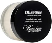 Baxter of California Cream Pomade for Men - Light Hold & Natural Finish, Unscented Hair Styling Cream for Wavy/Curly Hair, Smooths & Refines, 2 oz for All Hair Types