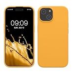 kwmobile Case for iPhone 15 Case - Soft TPU Silicone Cover - Mango