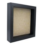 GraduationMall 20X20cm 3D Black Shadow Box Frame Deep Display Box with Linen Back,Ideal for Memorabilia Pictures Flowers Medals Tickets,Tabletop and Wall Hanging