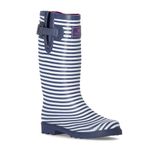 Womens Wellie Boots Wellington Boots Welly Boots Full Length Wellies Waterproof Footwear Camping Outdoor Festival Wellies Boots Samira - Navy Stripe UK 4