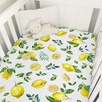 Vintage Lemons Watercolor Baby Crib