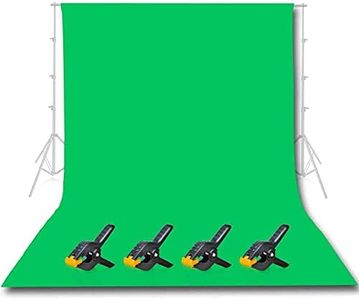 EMART 10X12ft/ 3X3.6M Green Screen Backdrop, Chromakey Photo Backdrop Seamless Muslin Cloth Fabric for Recording, Photography Studio, Steaming, Zoom Meeting