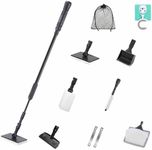 DEGGOX Aquarium Glass Cleaner,Algae Scraper for Glass Fish Tank,6-in-1 Aquarium Cleaning Tools Kit for 20-160 Gallon Tank with Telescopic Long Handle(22.7~35.4 Inches)