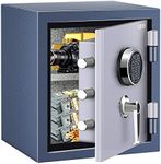 HSDYS Fireproof Safe Box 1.0 Cubic Feet,Security Safe With Digital Keypad and Key Lock, Home Safe Locker Box For Storing Documents,Jewelry,Money