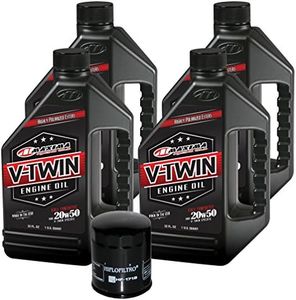 MaximaHiflofiltro VTEOCK12 Full Synthetic Engine Oil Change Kit for Harley Davidson Twin Cam V-Twin