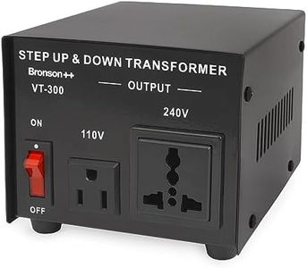 Bronson++ VT 300 (300 Watt) 220V to 110V Voltage Converter, use 300W US devices in Europe - Step Up Down Transformer - 110 USA to 220-240 EU-UK volt outputs