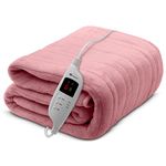 CozyMate Heated Throw - Luxurious Electric Blanket - Large Heated Blanket with 9 Heat Settings and Timer Function, Machine Washable Fleece with Digital Controller - Size 160 x 130cm