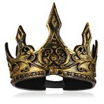 BEOSOFLOY King Triton Crown 3D Royal Foam King Crown Headband Halloween Crown Headdress Cosplay Crown Prop for Halloween Party