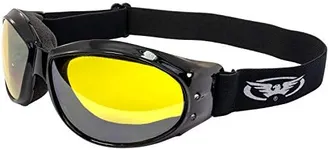 Global Vision Eliminator Motorcycle Goggles (Black Frame/Mirror Lens)