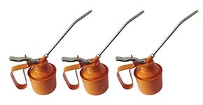 DUMDAAR Oil can 1/2 Pint for car and Bike, Lever Type Pump Body PACK OF 3