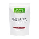 Rhassoul Clay 1 lb / 454g by Amson Naturals-100% Pure Natural from Morocco (Ghassoul Clay) Rhassoul clay powder for Hair, Skin, Face mask, Facial cleanser. Argile Rhassoul.