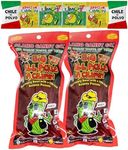 Chamoy Pickles - Pack of 2 Big Tex Dill Pickle in Chamoy Sauce | Includes Chili Lime Seasoning, Pica Limon & Limon 7 | Pepinillos con Chamoy