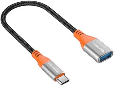 Amazon Basics USB Type C to USB 3.0 OTG Cable/Adapter/Connector, Fast Charging/Data Transfer, Speed Upto 4.8 GBPS, Compatible with MacBook Air/Pro, 11/12.9 iPad Pro, 10.9 iPad Air 4, Android Phones