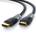 CSL - 8k / 4k HDMI Cable 2.1/2.0 5m - 8K @ 60Hz - 4K @ 120Hz - 48 Gbit/s - 3D - Ultra High Speed with Ethernet - TV Blu-ray PS5 Xbox Series X Switch - black - 5 metres