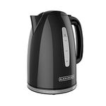 Black+Decker 1.7L Rapid Boil Electric Kettle with Removable Filter and Swivel Base, Cordless Tea Kettle