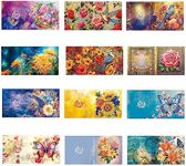 12Pcs Diamond Painting Greeting Car