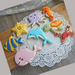 RKPM HOMES 8-Pieces Ocean Searies Cartoon Shape DIY Cake Plunger Cutter, Biscuit Cutters Sugarcraft Cake Decorating,(See Animal Shape Cutter)