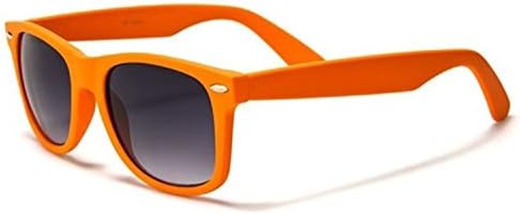 Boolavard Designer Classic Horn Rimmed 80's Retro Sunglasses – UV400 (Orange)