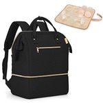 Fasrom Breast Pump Bag Backpack with Cooler Compatible with Spectra S1, S2 and Medela Pumps, Wearable Pumping Bag with Waterproof Mat for Working Moms, Black (Bag Only, Patent Design)