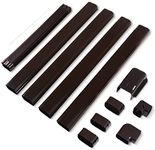 LyPrem 4" 14Ft PVC Decorative Line Cover Kit for Ductless Mini Split Air Conditioners and Heat Pump Line Set Decorative Tubing Cover Kit Brown Suitable for American House Style