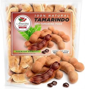 Whole Tamarind Pods, 1LB (16oz) - All-Natural Sweet and Sour Flavor Perfect for Mexican Candy, Agua Fresca, Asian, and Thai Recipes | Authentic Ingredient by Amazing Chiles & Spices