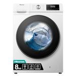 Hisense WDQA8014EVJM 60cm Freestanding 8 KG Front Load Washer Dryer - 1400 RPM - Pure Steam - PureJet - Pause and Add - Inverter Motor - White