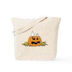 CafePress Snoopy Jack O Lantern Natural Canvas Tote Bag, Reusable Shopping Bag