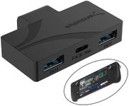 SABRENT USB Type-C 3-Port Gaming Hub for Steam Deck | 5Gbps USB 3.2, Dual USB-A Ports, PD Charging, Compact Design (HB-STDK)