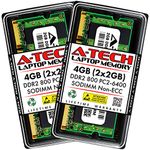 4GB kit (2GBx2) DDR2 PC2-6400 LAPTOP Memory Modules (200-pin SODIMM, 800MHz) Genuine A-Tech Brand