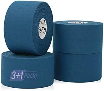 OK TAPE Athletic Sports Tape（4 Packs) - 45ft Per Roll Very Strong Tape for Athlete & Sport Trainers & First Aid Injury Wrap, Perfect for Fingers Ankles Wrist on Bat, Hockey Stick - Dark Blue